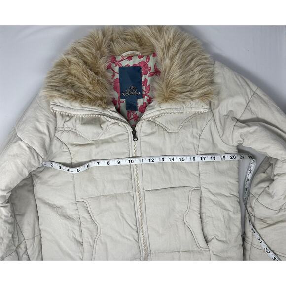 BB Dakota Women's Corduroy Bomber Jacket Style with Faux Fur High Collar Size L - Picture 8 of 13